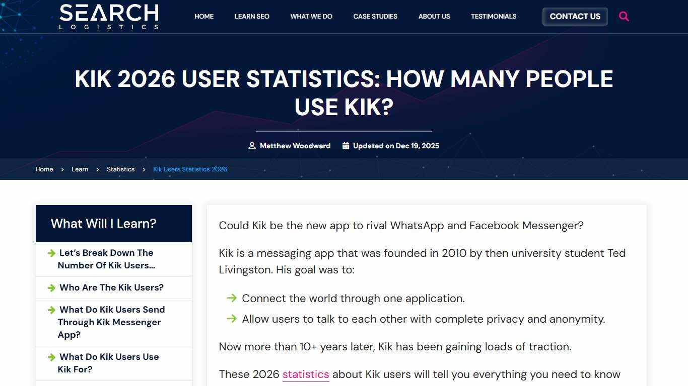 Kik 2026 User Statistics: How Many People Use Kik?