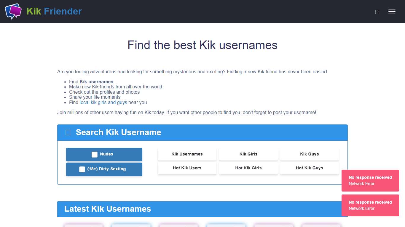 KikFriender | BEST Kik Usernames, Girls & Guys | Find Kik Friends | KikFriender